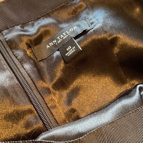 Ann Taylor Black Leopard Pencil Skirt - Picture 5 of 6